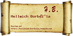 Hellmich Borbála névjegykártya